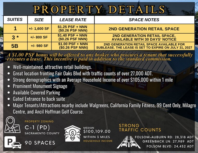 5925 Fair Oaks Blvd, Carmichael, CA à louer - Photo du bâtiment - Image 2 de 16