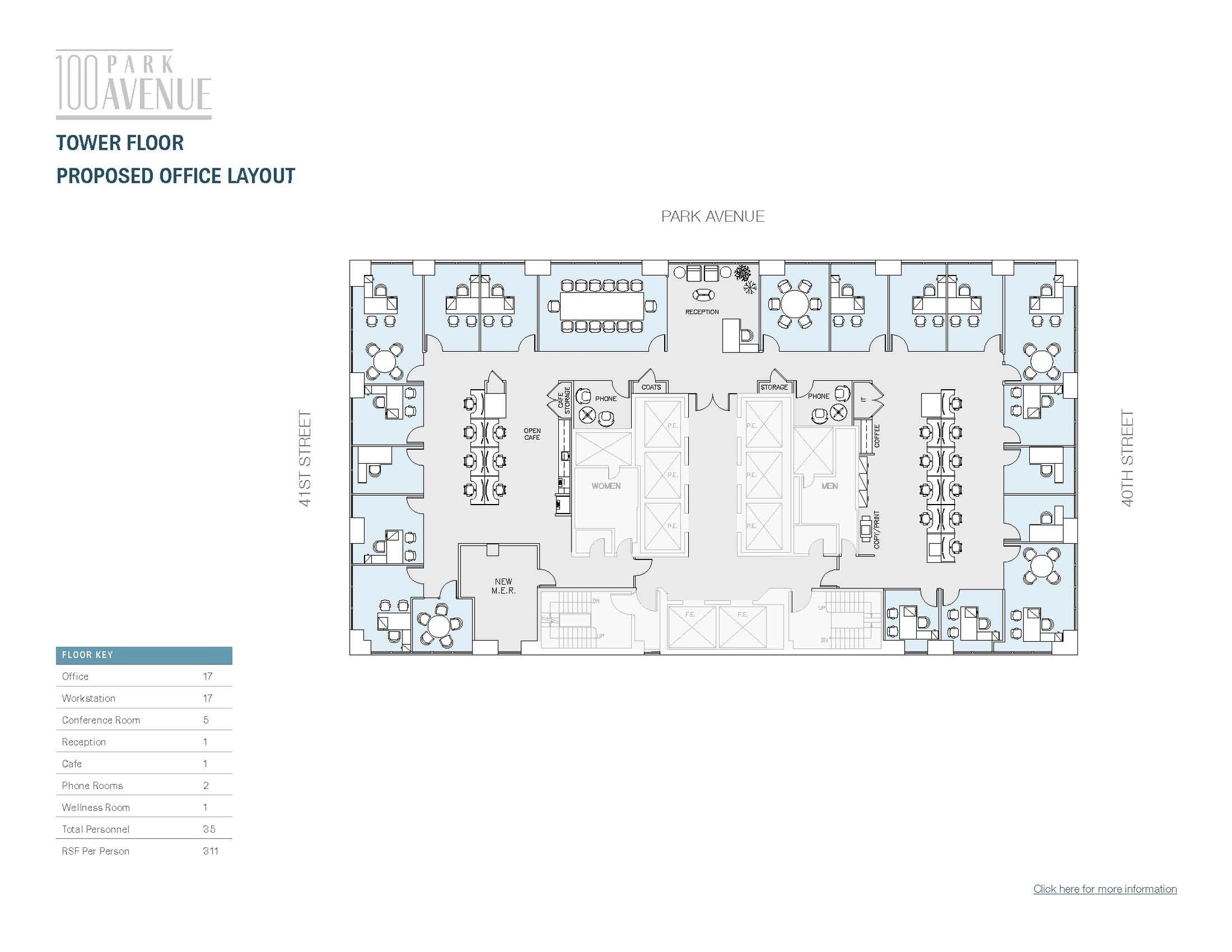 100 Park Ave, New York, NY for lease Floor Plan- Image 1 of 9