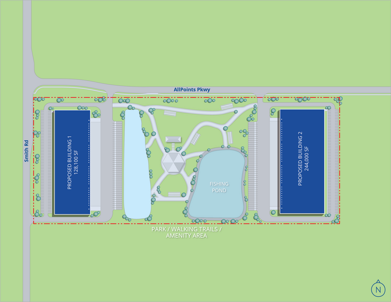 S CR 900 E & AllPoints Pkwy, Avon, IN à vendre - Plan de site - Image 3 de 4