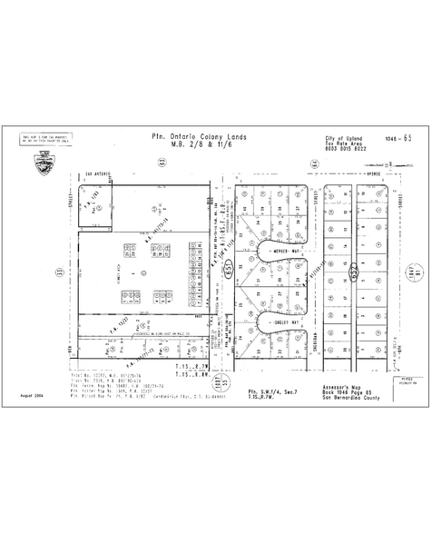 832-834 W 9th St, Upland, CA for sale - Plat Map - Image 2 of 2