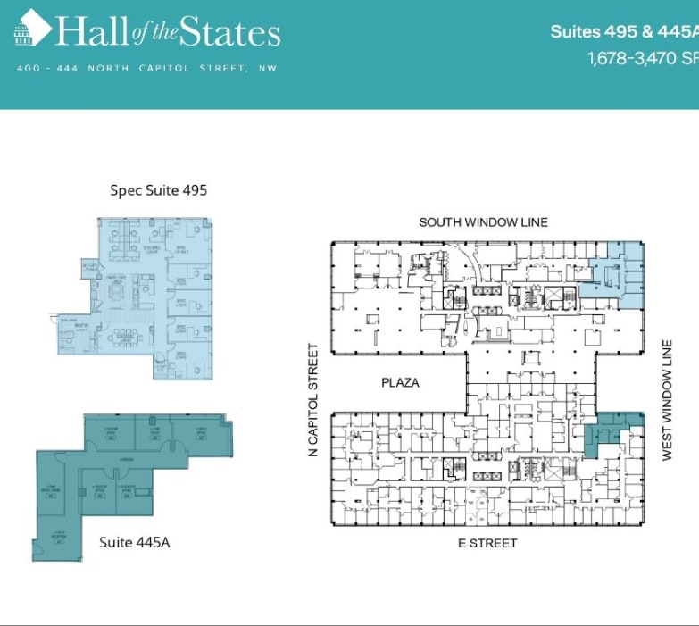 400-444 N Capitol St NW, Washington, DC à louer Plan d’étage- Image 1 de 1