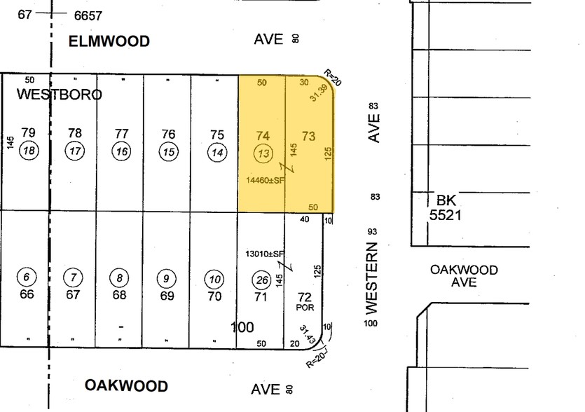 369-383 N Western Ave, Los Angeles, CA for lease - Plat Map - Image 3 of 11