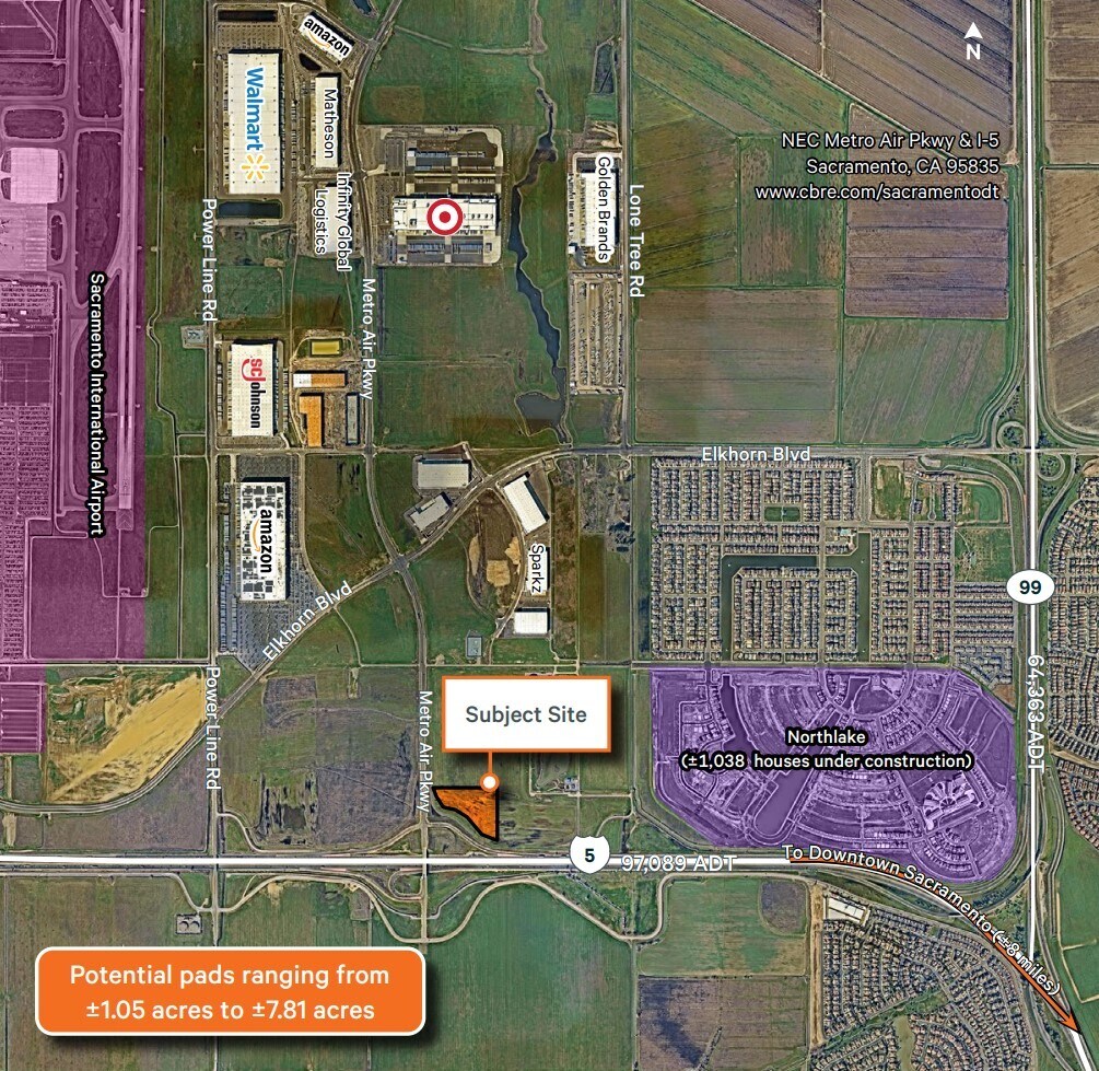 NEC Metro Air Pkwy Pky, Sacramento, CA à vendre Photo du bâtiment- Image 1 de 2