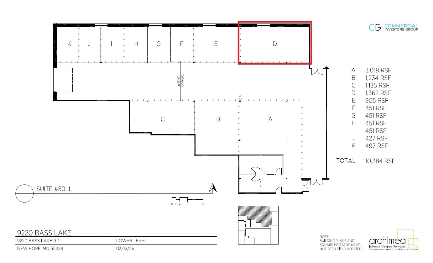 9220 Bass Lake Rd, New Hope, MN à louer Plan d’étage- Image 1 de 1