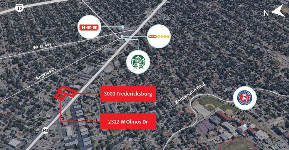 3000 Fredericksburg Rd, San Antonio, TX à vendre - Aérien - Image 3 de 4