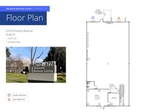 6764 Preston Ave, Livermore, CA à louer Plan d’étage- Image 1 de 1