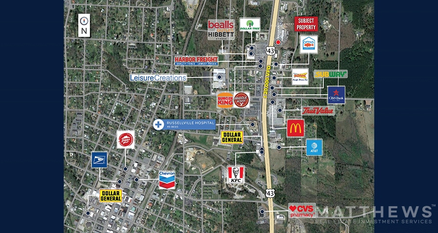 15500 Highway 43, Russellville, AL for sale - Aerial - Image 2 of 5