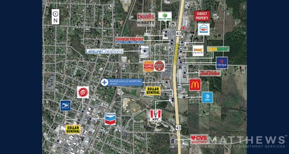 15500 Highway 43, Russellville, AL - Aerial map view