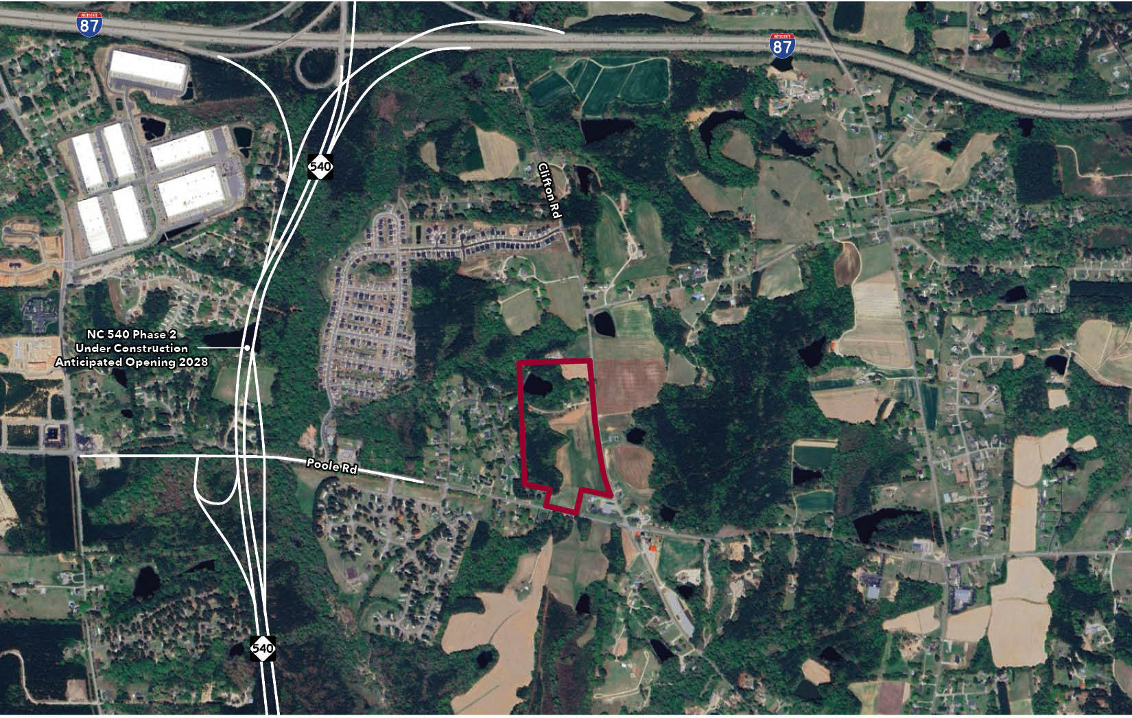 4800 Clifton Rd, Knightdale, NC for sale Aerial- Image 1 of 3