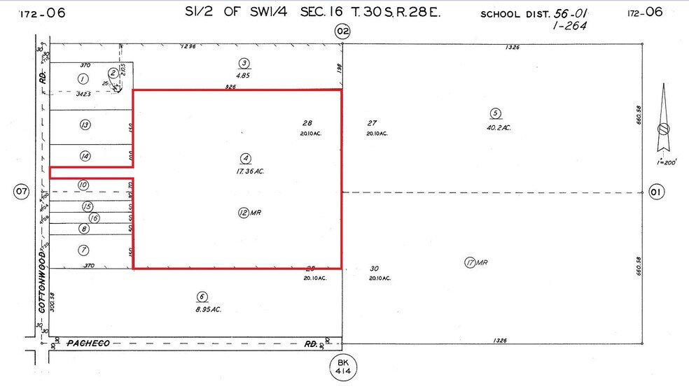 Cottonwood Rd & E Pacheco (APN - 172-060-04) rd, Bakersfield, CA à vendre - Photo du bâtiment - Image 2 de 2