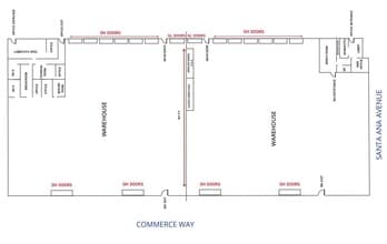 10837 Commerce Way, Fontana, CA à louer Plan d’étage- Image 1 de 1