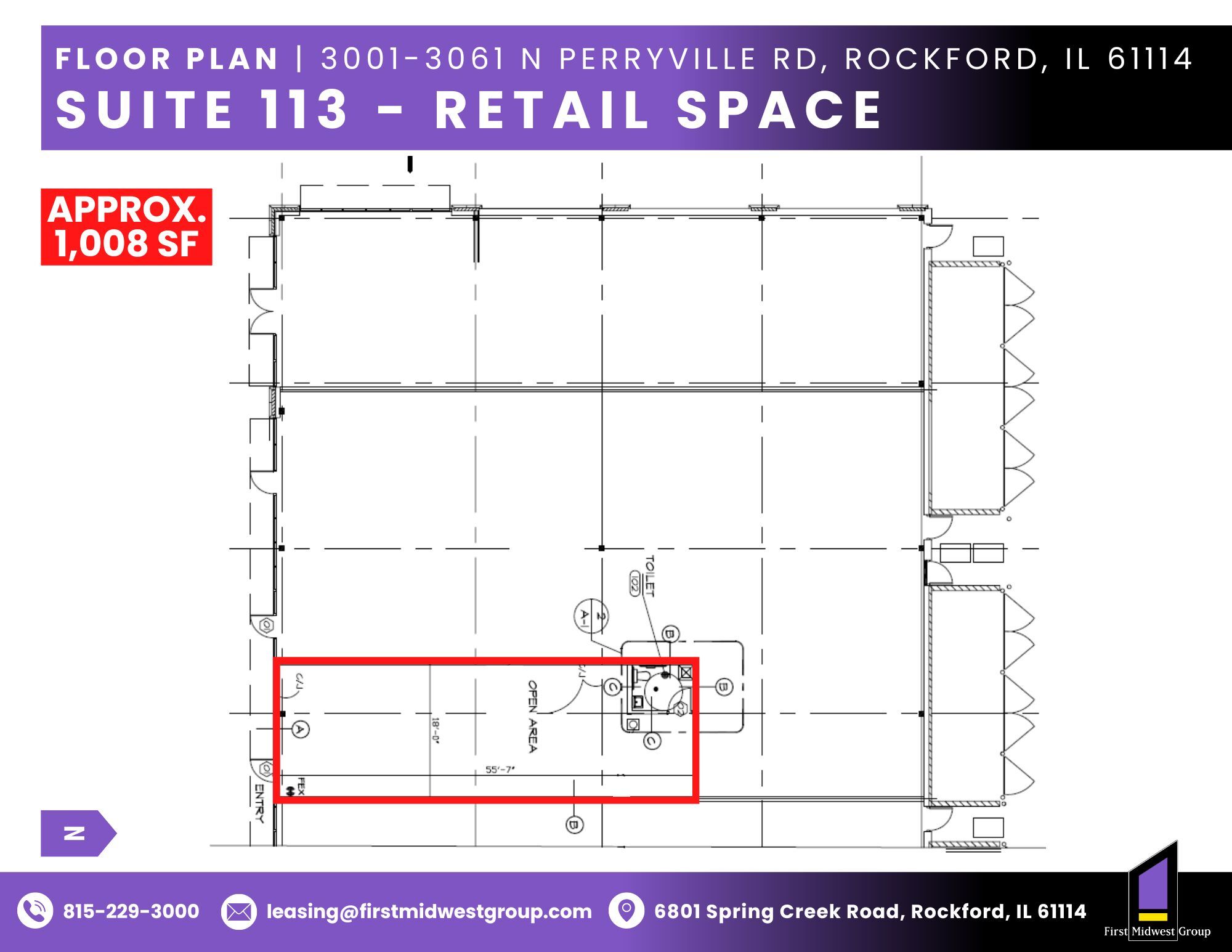 3001-3061 N Perryville Rd, Rockford, IL à louer Photo du bâtiment- Image 1 de 1