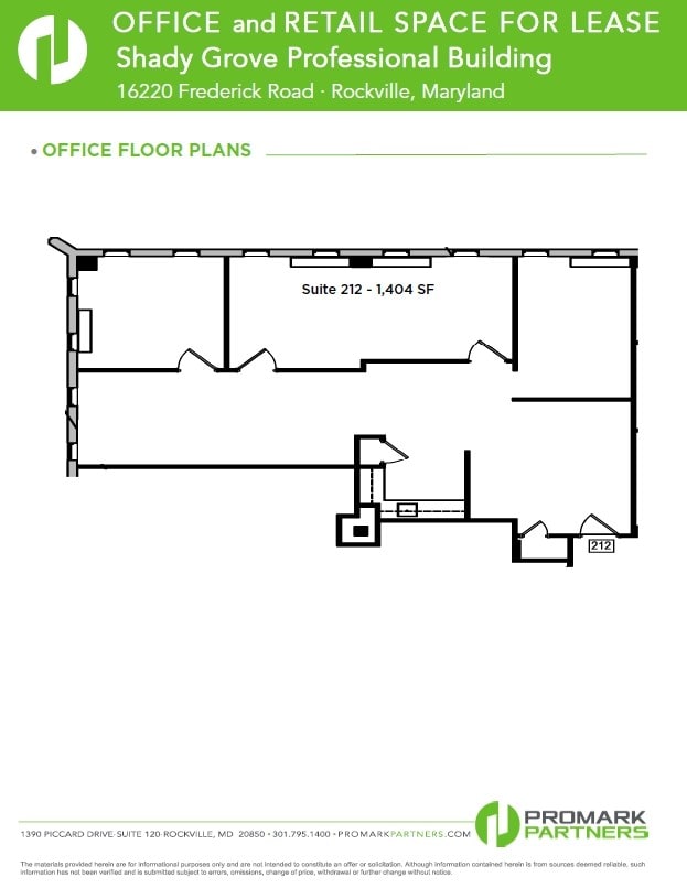 16220 Frederick Rd, Gaithersburg, MD for lease Floor Plan- Image 1 of 1