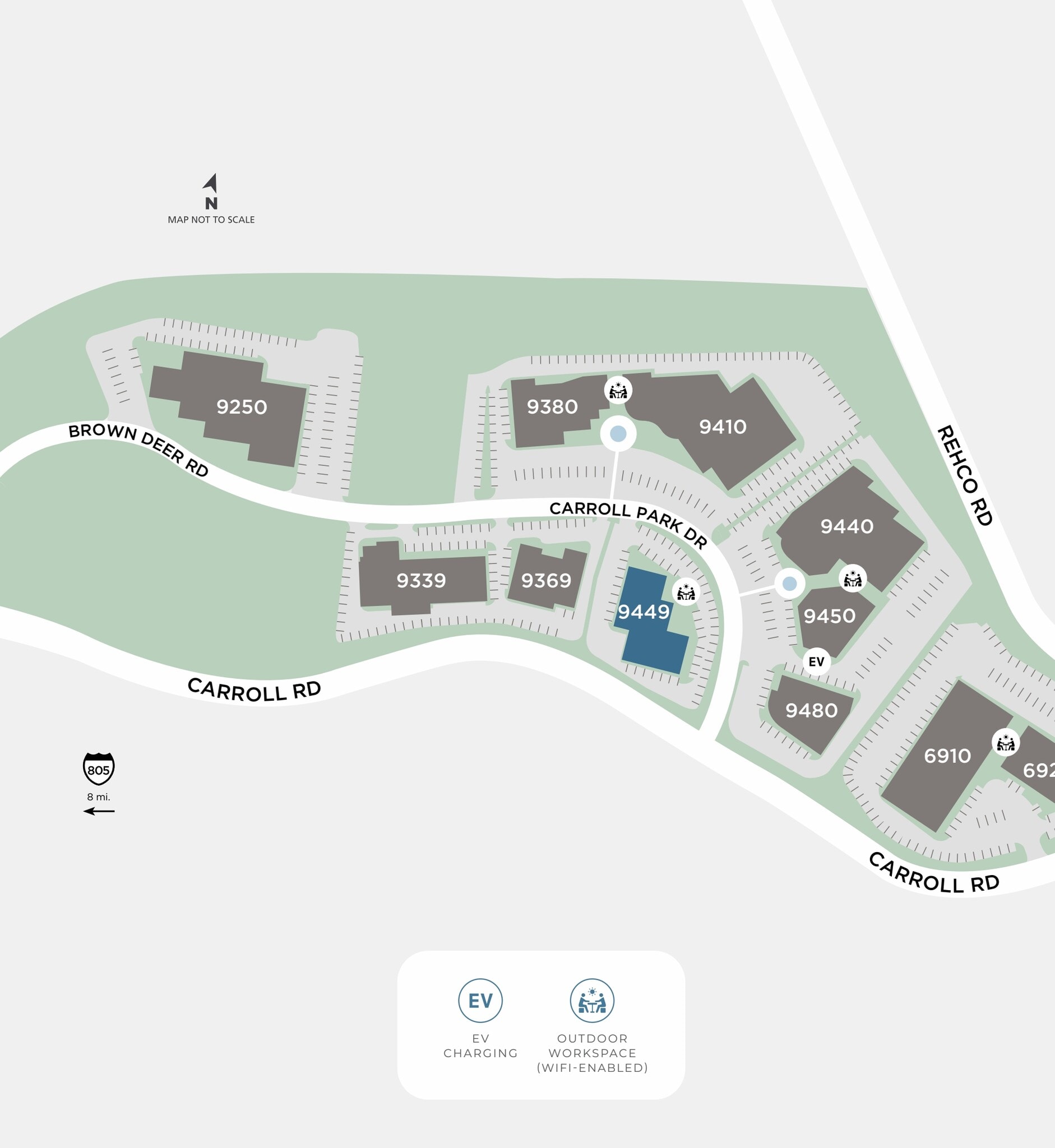 9449 Carroll Park Dr, San Diego, CA à louer Plan de site- Image 1 de 11