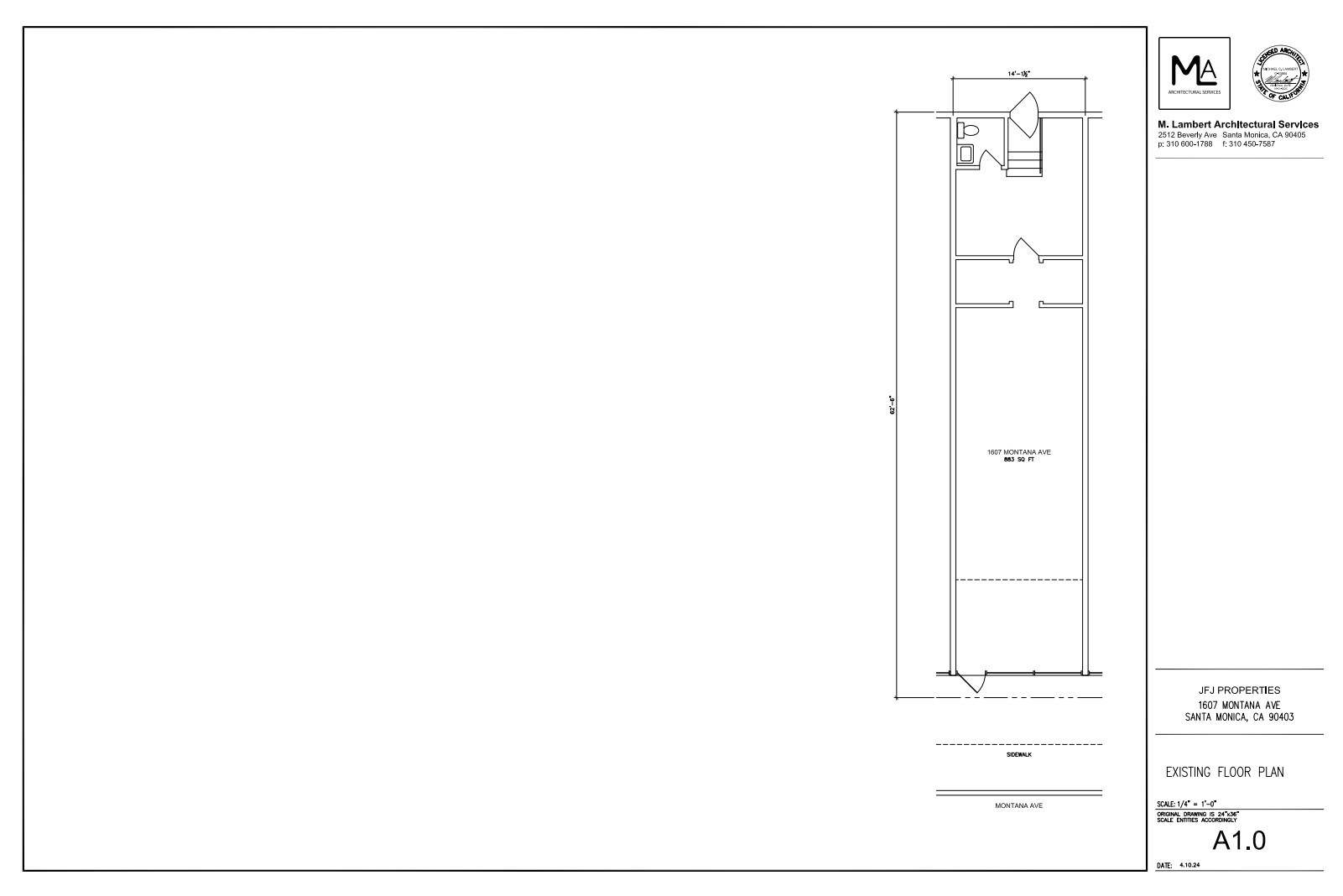 1601-1609 Montana Ave, Santa Monica, CA à louer Plan d  tage- Image 1 de 1