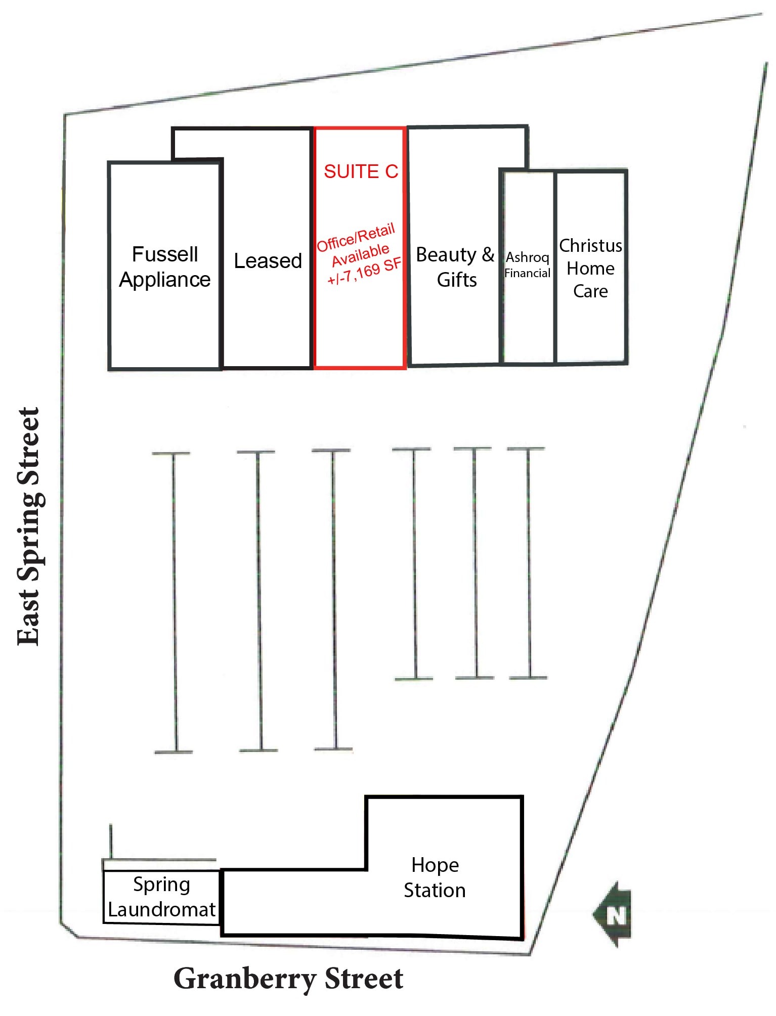 315-330 E Spring St, Palestine, TX à louer Plan de site- Image 1 de 1