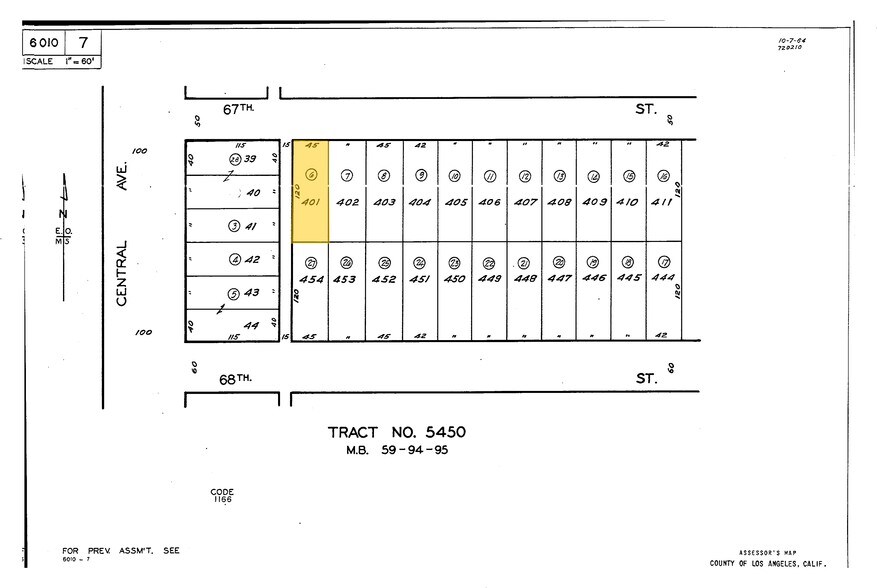 1114-1120 E 67th St, Los Angeles, CA for sale - Plat Map - Image 2 of 2