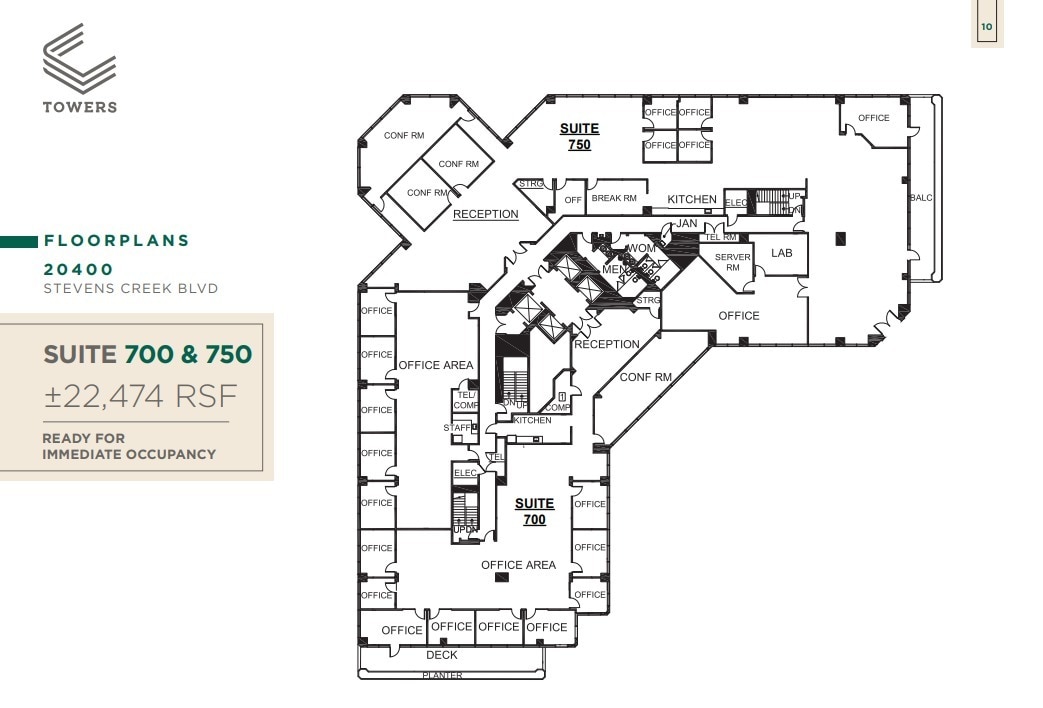 20400 Stevens Creek Blvd, Cupertino, CA à louer Plan d’étage- Image 1 de 2