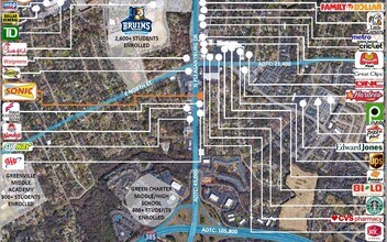 954 N Pleasantburg Dr, Greenville, SC - AERIAL map view