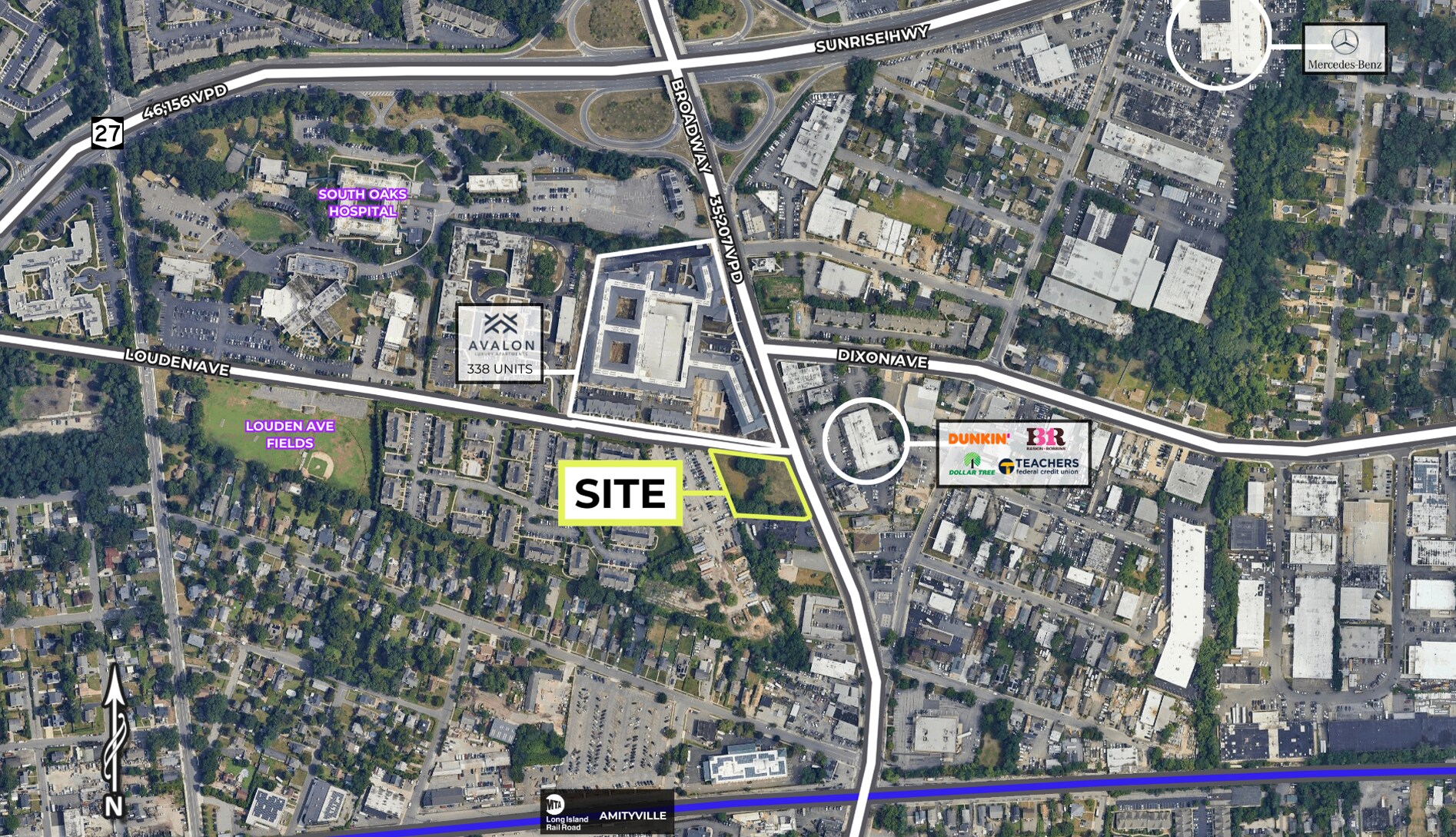 340 Broadway, Amityville, NY à louer Photo du bâtiment- Image 1 de 2