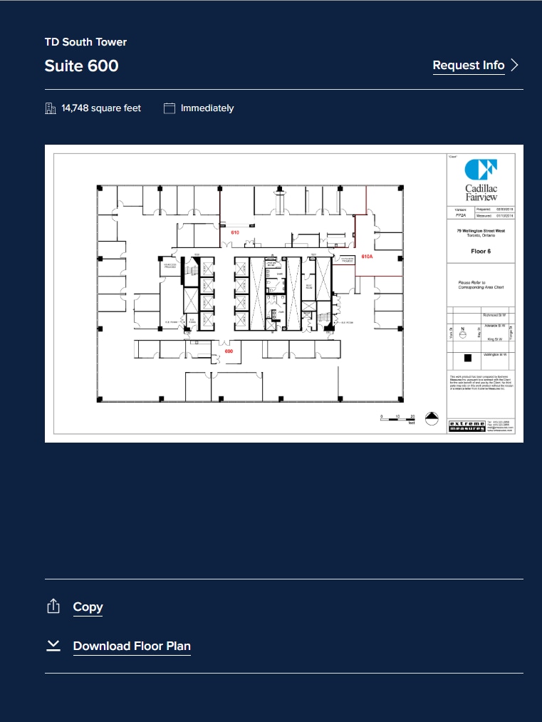 79 Wellington St W, Toronto, ON for lease Floor Plan- Image 1 of 1