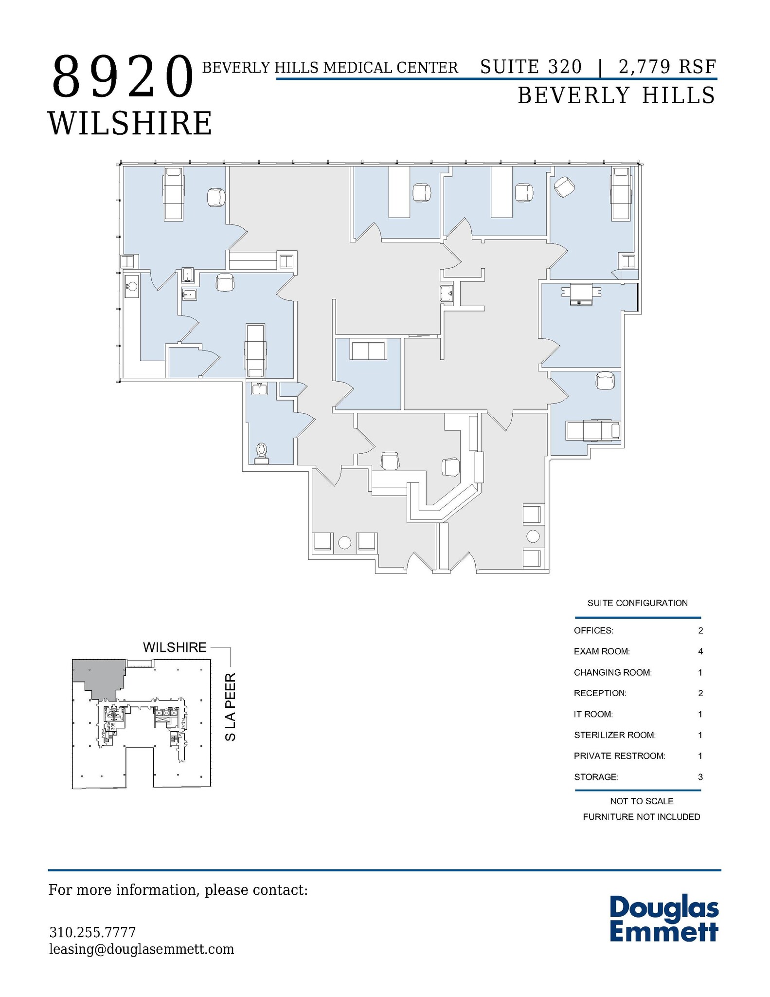 8920 Wilshire Blvd, Beverly Hills, CA à louer Plan d’étage- Image 1 de 1