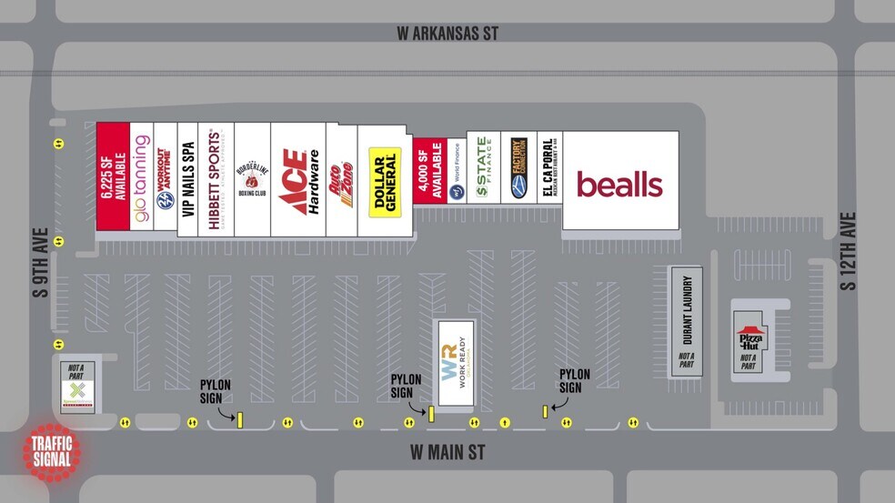 919 W Main St, Durant, OK à louer - Plan de site - Image 2 de 7