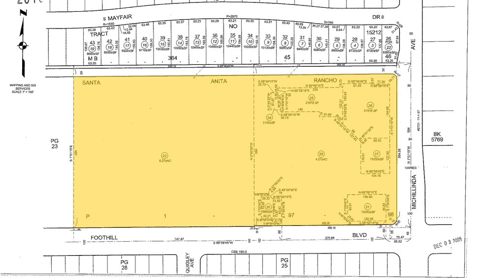 3883 E Foothill Blvd, Pasadena, CA for sale - Plat Map - Image 1 of 1