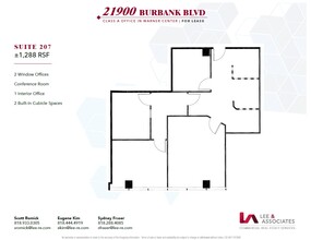 21900 Burbank, Woodland Hills, CA à louer Plan d’étage- Image 1 de 1