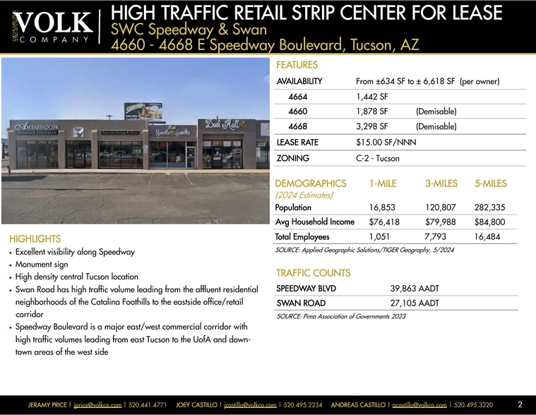 4662-4668 E Speedway Blvd, Tucson, AZ à louer - Photo du bâtiment - Image 2 de 10