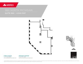 980 N Michigan Ave, Chicago, IL à louer Plan d’étage- Image 1 de 1