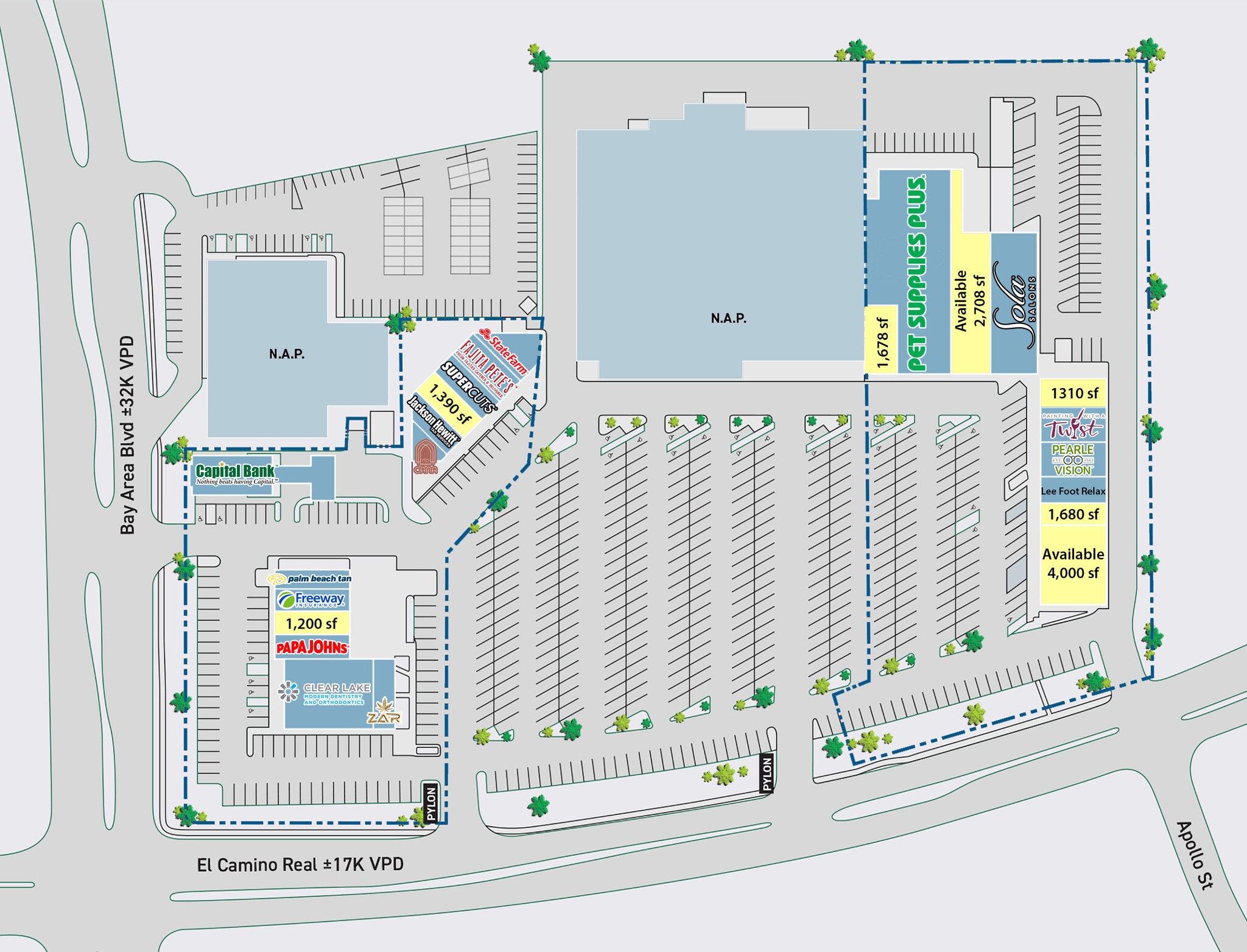 16811 El Camino Real, Houston, TX à louer Plan de site- Image 1 de 1