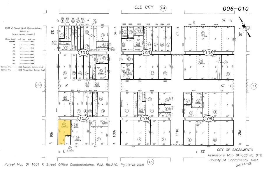 1125 9th St, Sacramento, CA à louer Plan cadastral- Image 1 de 2