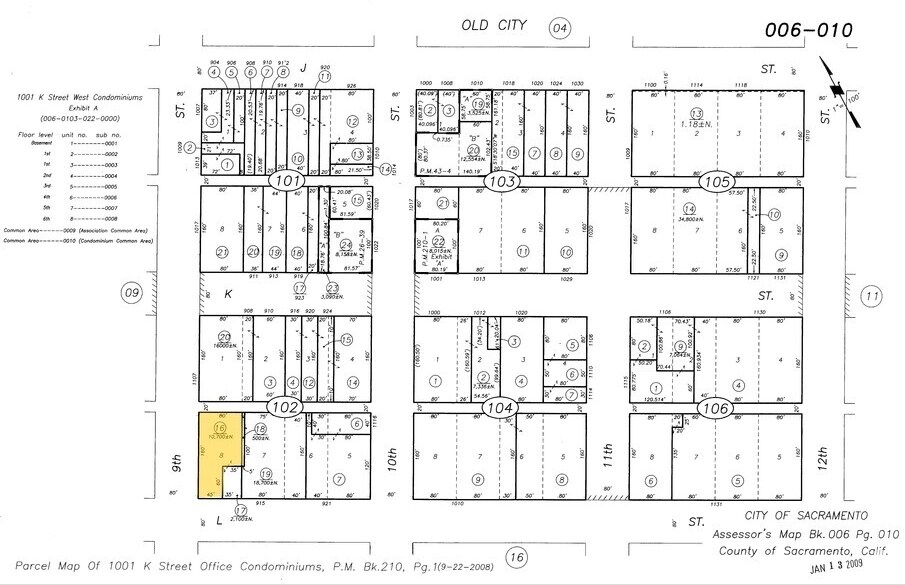 1125 9th St, Sacramento, CA for lease Plat Map- Image 1 of 2