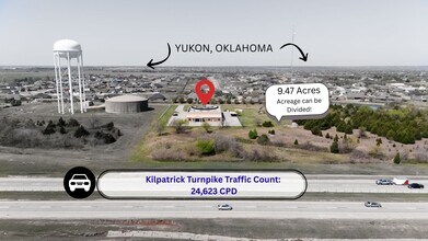 9802 N Morgan Rd, Yukon, OK - AERIAL  map view - Image1