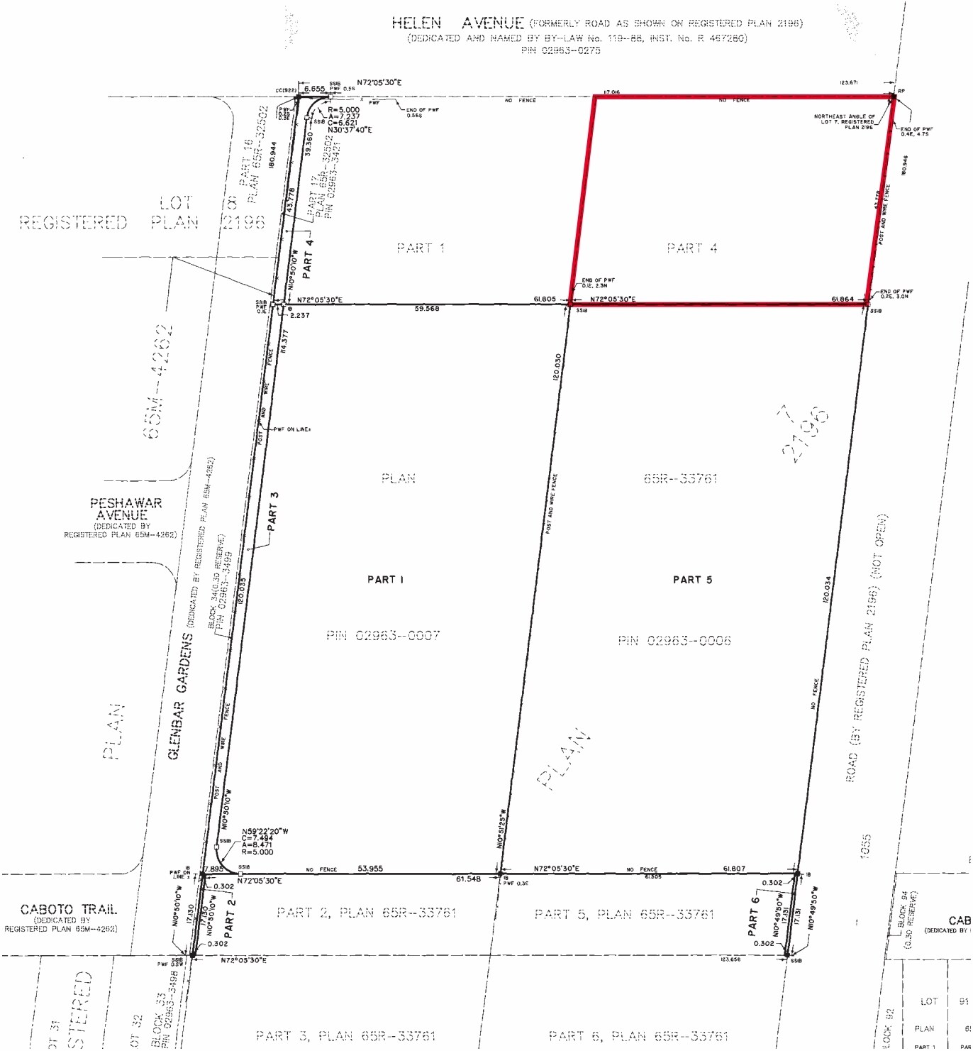 311-313 Helen Ave, Markham, ON à vendre Plan cadastral- Image 1 de 2