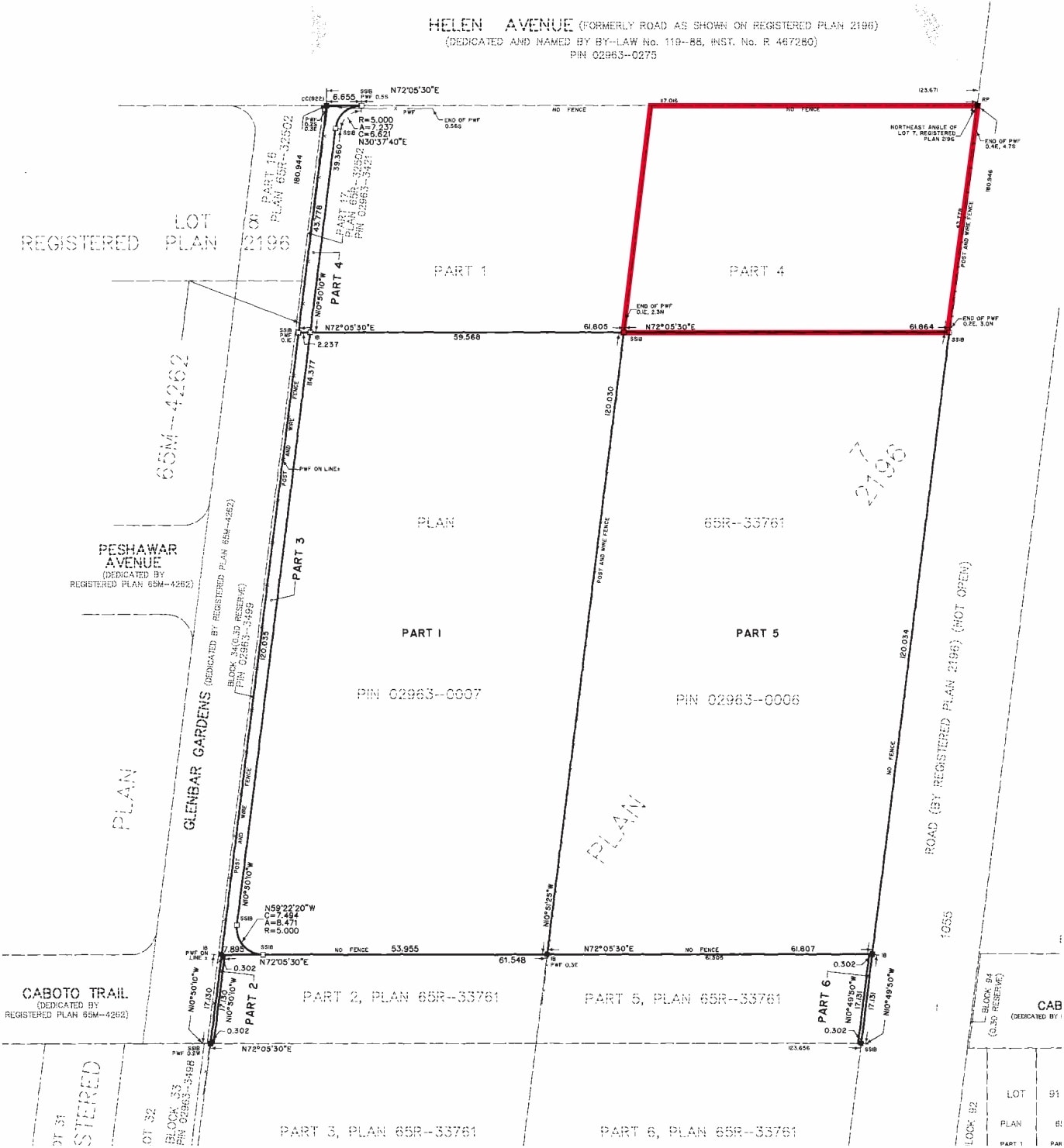 311-313 Helen Ave, Markham, ON for sale Plat Map- Image 1 of 2