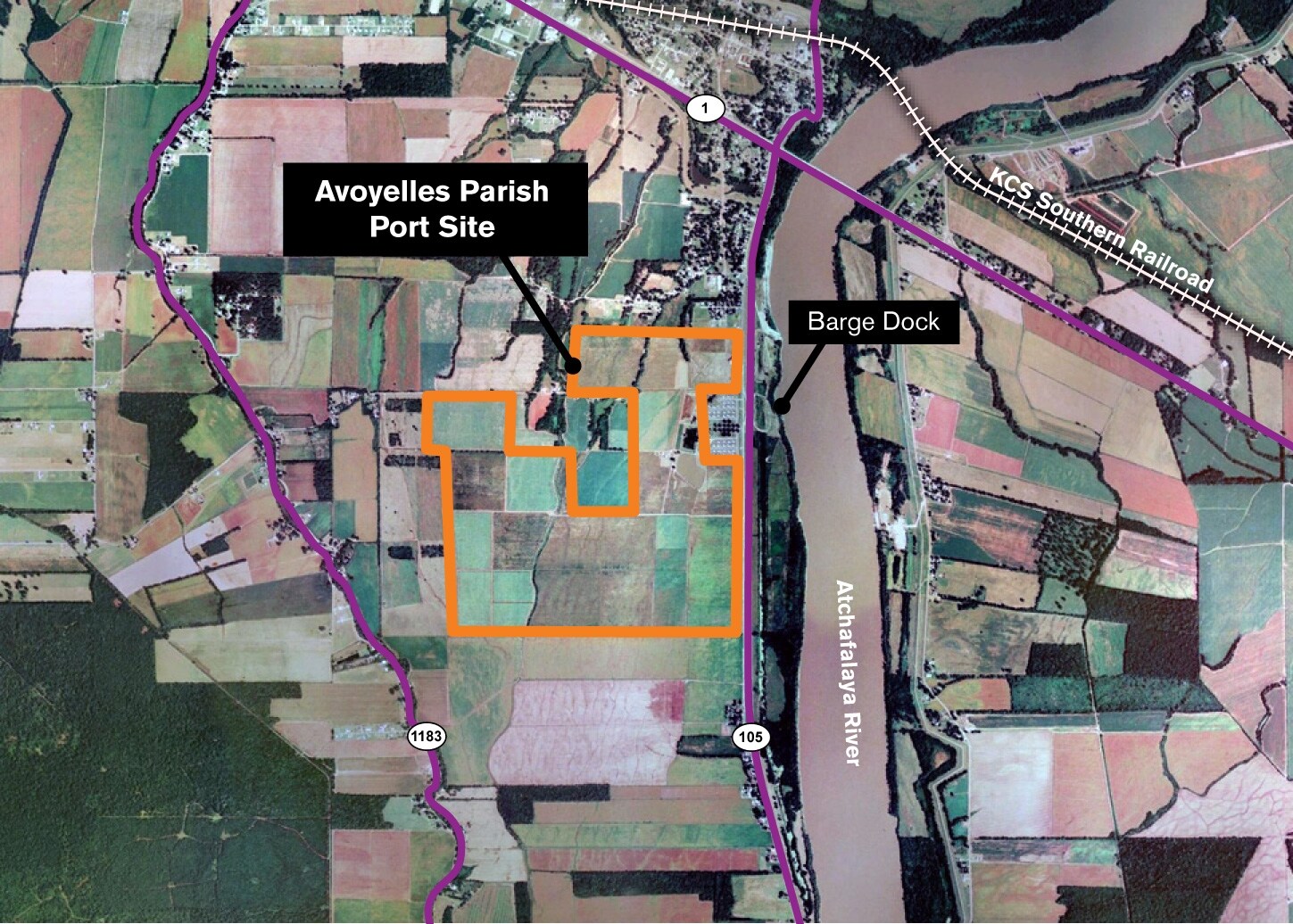 LA Hwy 105 South, Simmesport, LA à louer Photo principale- Image 1 de 2