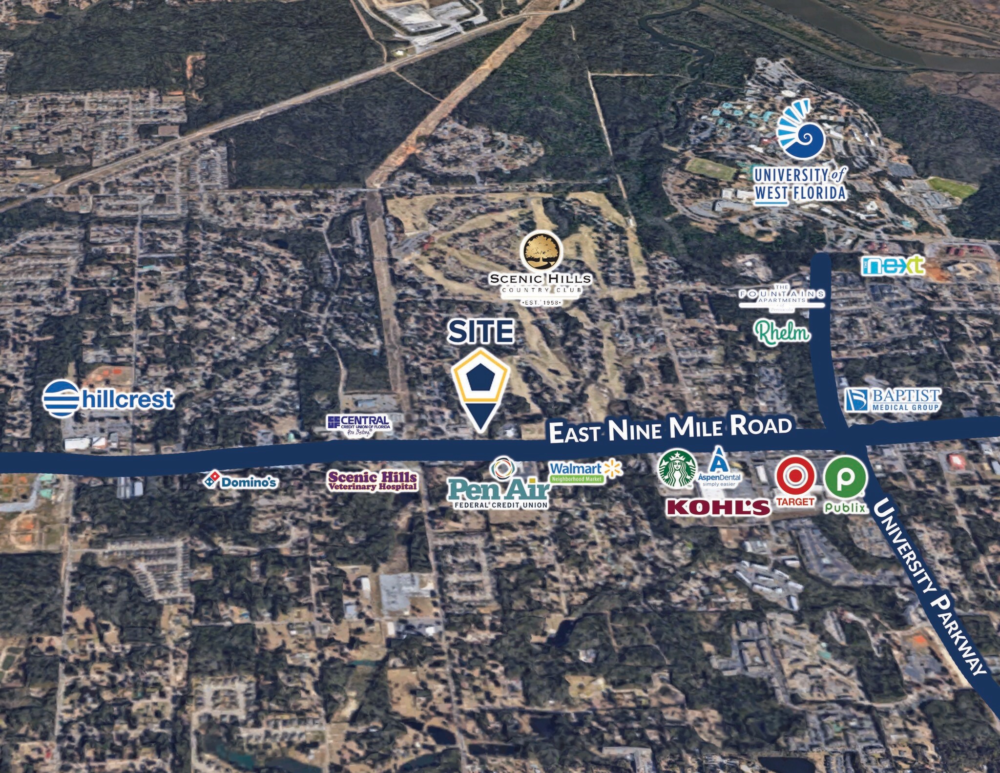 1400 E Nine Mile Rd, Pensacola, FL for sale Aerial- Image 1 of 5