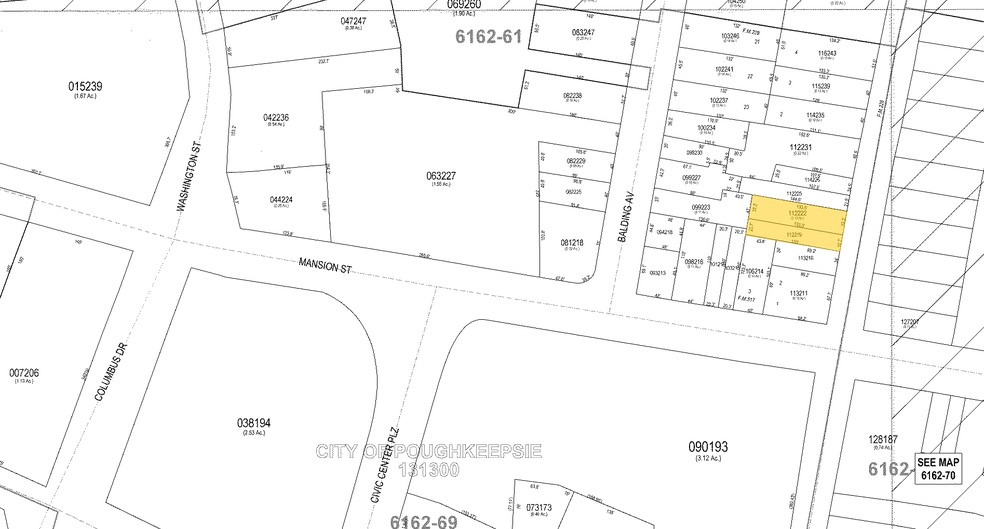 84-86 Garden St, Poughkeepsie, NY à vendre - Plan cadastral - Image 1 de 1