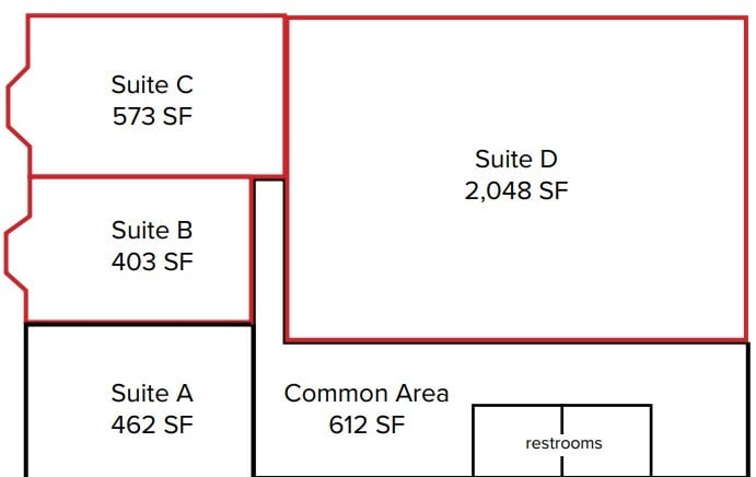 186-198 S Murphy Ave, Sunnyvale, CA à louer Plan d’étage- Image 1 de 1