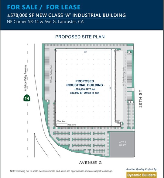 NE Corner SR-14 & Avenue G St, Lancaster, CA à vendre - Plan de site - Image 2 de 2