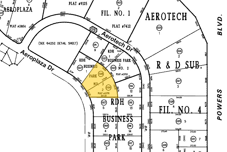 1945 Aeroplaza Dr, Colorado Springs, CO à vendre - Plan cadastral - Image 1 de 1