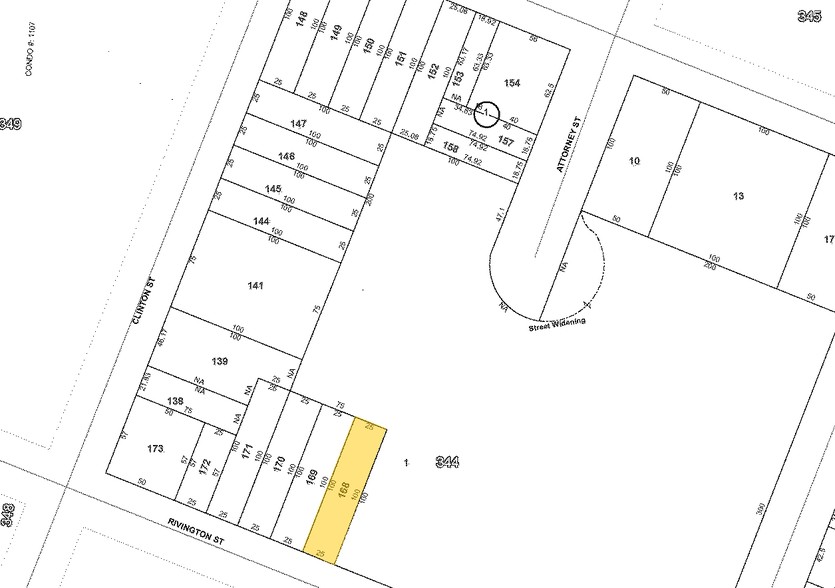 176 Rivington St, New York, NY à louer - Plan cadastral - Image 2 de 21