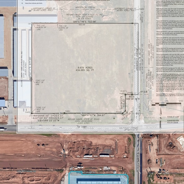 Loop 88 and University Ave ave, Lubbock, TX for sale - Plat Map - Image 3 of 5