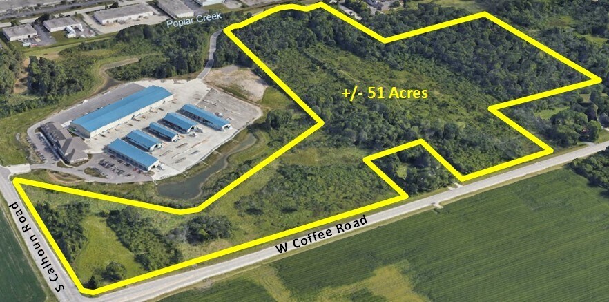 +/- 51 Acres Coffee Road & S Calhoun Road w, New Berlin, WI à vendre Aérien- Image 1 de 2