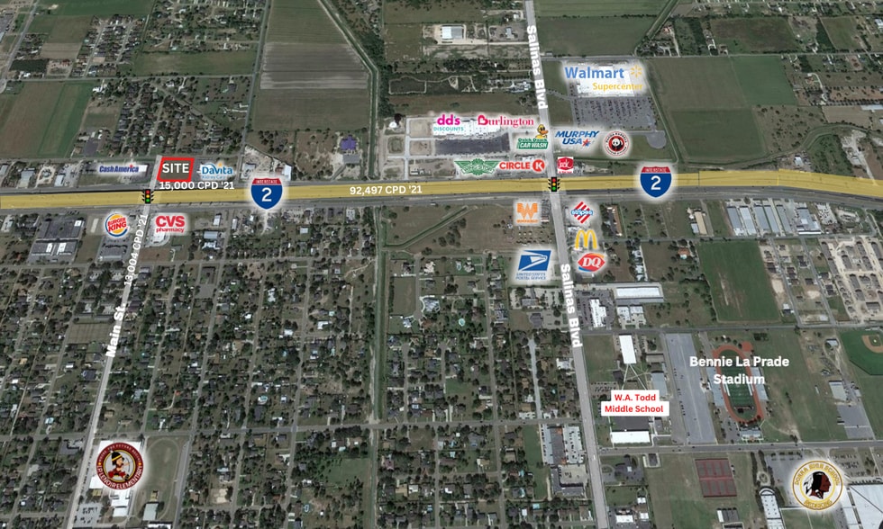 1002 Interstate 2, Donna, TX for sale - Aerial - Image 2 of 3