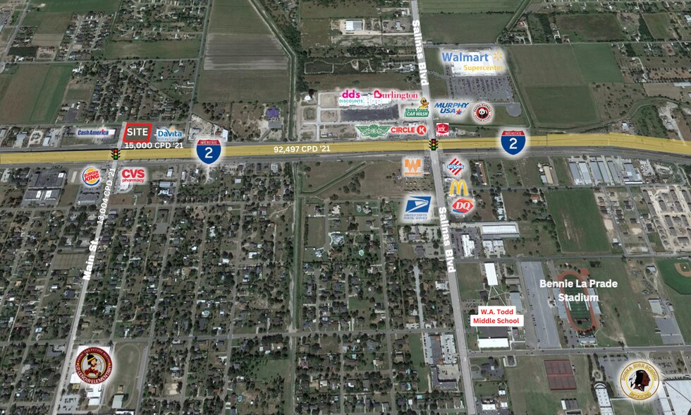 1002 Interstate 2, Donna, TX à vendre - Aérien - Image 2 de 3