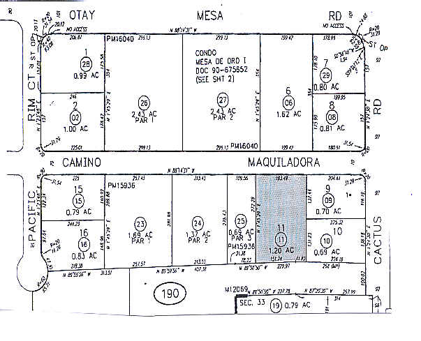 6975 Camino Maquiladora, San Diego, CA for lease - Plat Map - Image 2 of 3