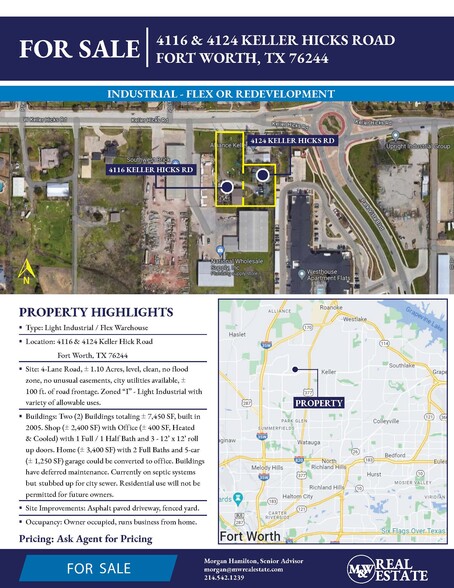 4116-4124 Keller Hicks Rd, Fort Worth, TX à vendre - Photo du bâtiment - Image 1 de 8